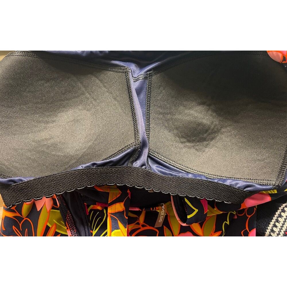 Lands' End Women's Size 10 Navy Blue Pink Green orange Floral Tankini Top EUC - Picture 4 of 4